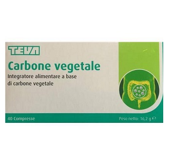 CARBONE VEGETALE TEVA 40 COMPRESSE 16