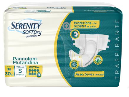 SERENITY PANNOLONE MUTANDINA SD SENSITIVE EXTRA TAGLIA L 30PEZZI