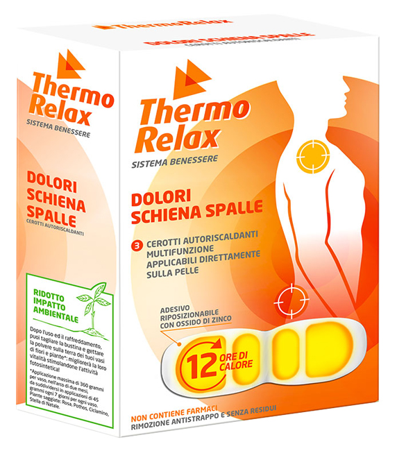 THERMORELAX CEROTTO AUTORISCALDANTE DOLORE SCHIENA/SPALLE 3PEZZI