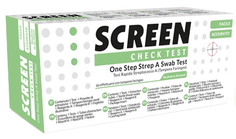 STREP A ANTIGEN HOME TEST DETERMINAZIONE QUALITATIVA ANTIGENI STREPTOCOCCO A DA TAMPONE FARINGEO 1 PEZZO
