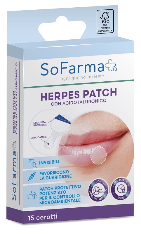 CEROTTO HERPES PATCH CON ACIDO IALURONICO 15 PEZZI SOFARMAPIU'