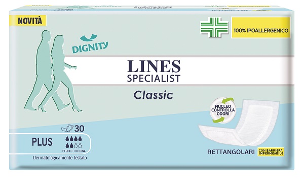 PANNOLONE LINES SPECIALIST CLASSIC RETTANGOLARE CON BARRIERACONTROL 30 PEZZI