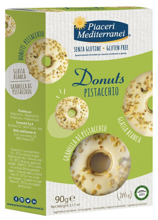 PIACERI MEDITERRANEI DONUTS PISTACCHIO 90 G