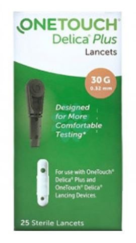 LANCETTE PUNGIDITO ONETOUCH DELICA PLUS 25 PEZZI CONFEZIONERETAIL