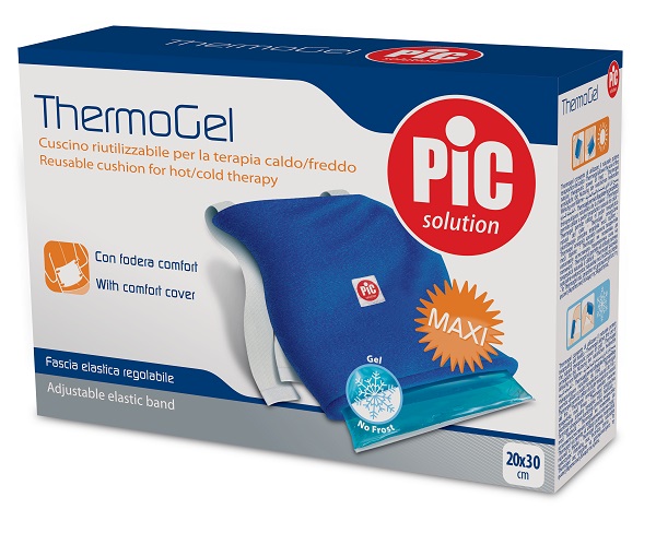 CUSCINO THERMOGEL RIUTILIZZABILE PER TERAPIA CALDO FREDDO CM20X30 CON FODERA FASCIA ELASTICA ITC