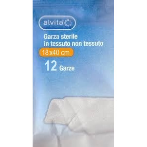 GARZA COMPRESSA TNT 18X40CM 12 PEZZI