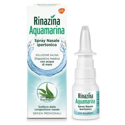 Rinazina Aquamarina Spray Nasale Ipertonico Eucalipto 20 ml