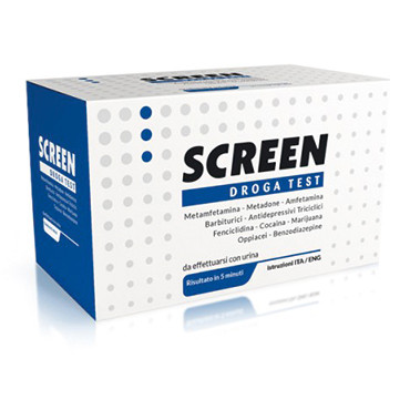 SCREEN DROGA TEST 10 DROGHE TEST ANTIDROGA CON CONTENITORE URINA