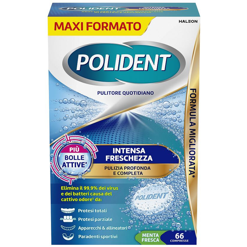 Polident Intensa Freschezza Pulitore Quotidiano 66 Compresse