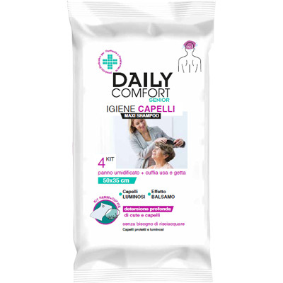 Daily Comfort Senior Panni Shampoo 4 pezzi