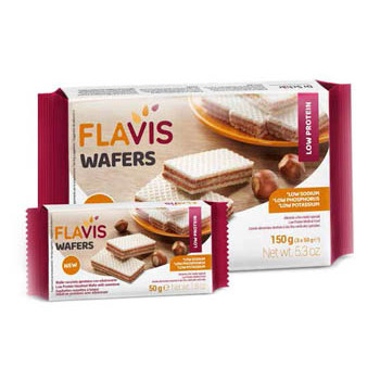 FLAVIS WAFERS NOCCIOLA APROTEICO 3 PORZIONI DA 50 G