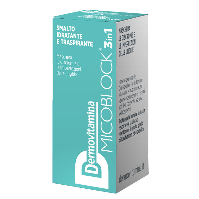 Dermovitamina Micoblock 3 in 1 Smalto Idratante e Traspirante Turchese 5 ml