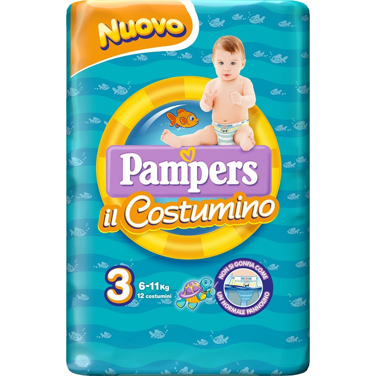 PAMPERS COSTUMINO BABY SHARK CP S3-4 12 PEZZI
