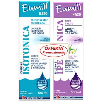 Eumill Naso Bipack Spray Isotonica + Ipertonica 100+100ml