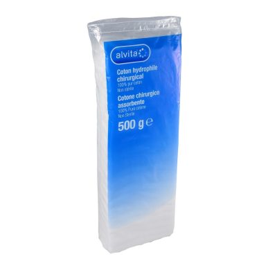 COTONE CHIRURGICO IDROFILO ALVITA 100% PURO COTONE 500 G