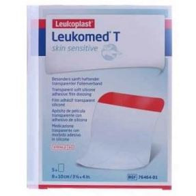 MEDICAZIONE POST-OPERATORIA LEUKOMED T PLUS SKIN SENSITIVE TRASPARENTE MPERMEABILE CON MASSA ADESIVA AL SILICONE 8X10CM5 PEZZI