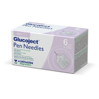 Ago per Penna da Insulina Glucoject 6mm Gauge 32 100 Pezzi