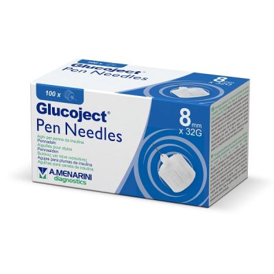 Ago per Penna da Insulina Glucoject 8mm Gauge 32 100 Pezzi