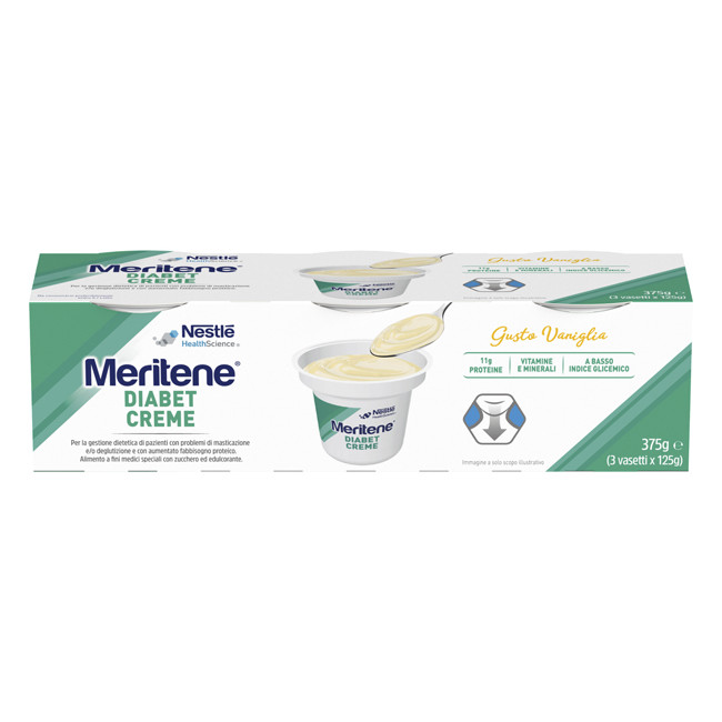 MERITENE CLINICAL DBT CREMA VANIGLIA 3 VASETTI DA 125 G SENZA GLUTINE CON EDULCORANTE