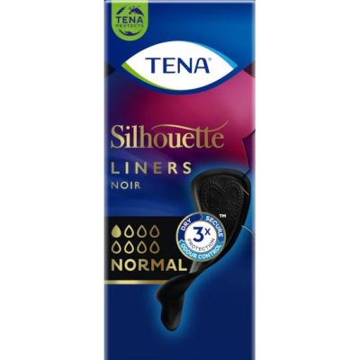 Proteggi Slip Nero Incontinenza Leggera Tena Silhouette Noir Normal 26 Pezzi