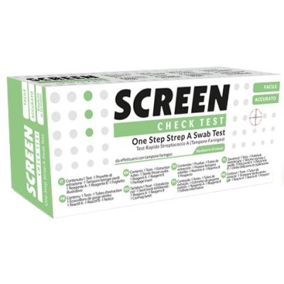 STREP A ANTIGEN HOME TEST DETERMINAZIONE QUALITATIVA ANTIGENI STREPTOCOCCO A DA TAMPONE FARINGEO 1 PEZZO