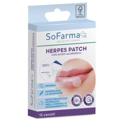 Cerotto Herpes Patch con Acido Ialuronico 15 Pezzi Sofarmapiù