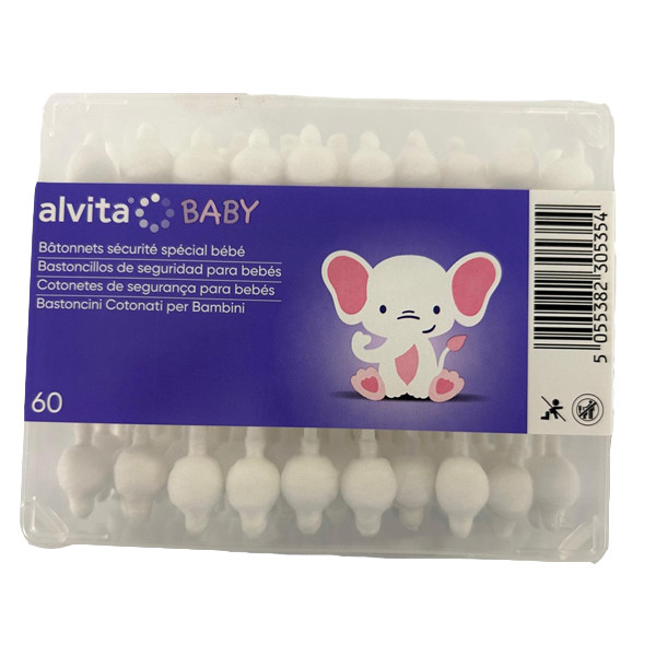 ALVITA BABY BASTONCINI COTONATI 60 PEZZI