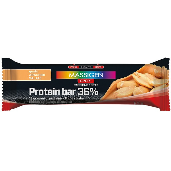 Massigen Sport Protein Barretta 36% Caramello Salato 35g