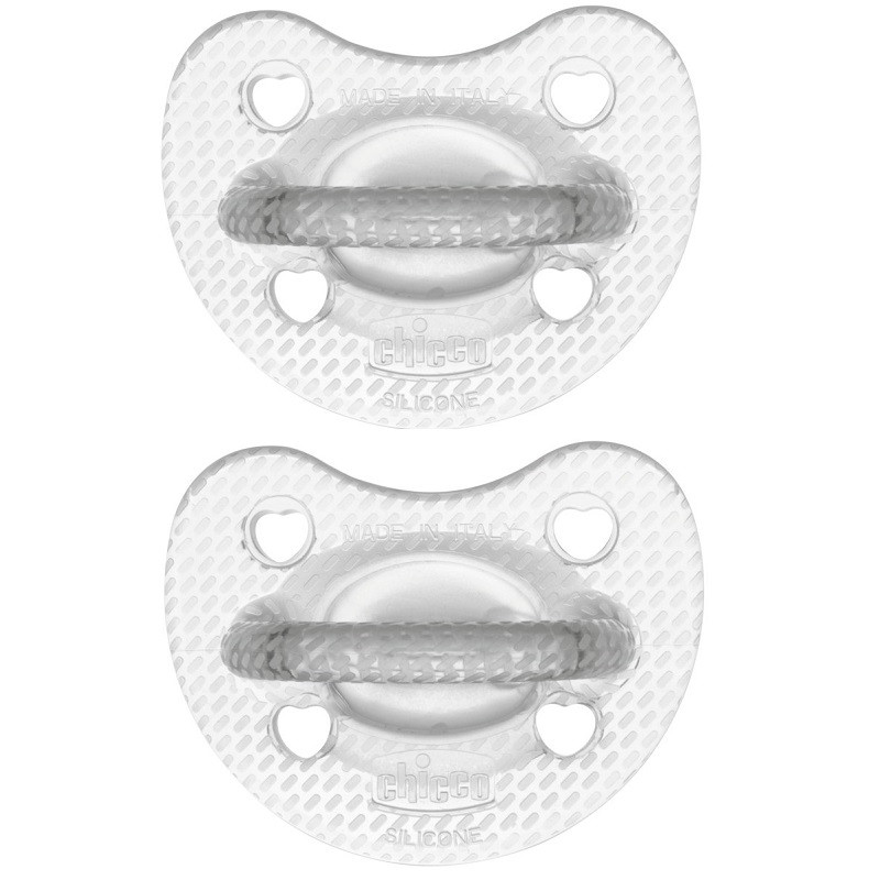 Chicco Succhietto Silicone Crystal Azzurro 2-6 mesi - 2 pezzi