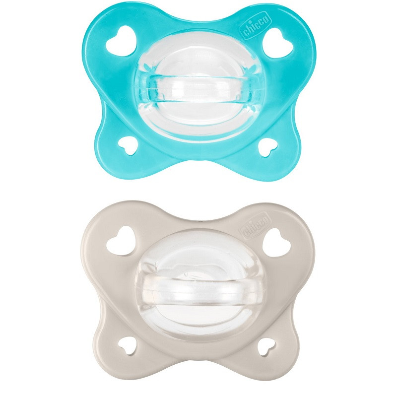 Chicco Dual Soft Succhietto Azzurro 6-16 mesi - 2 pezzoi