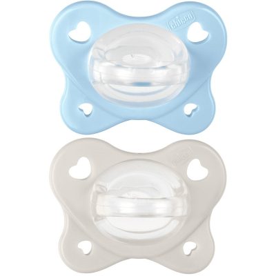 Chicco Dual Soft Succhietto Azzurro 2-6 mesi - 2 pezzoi
