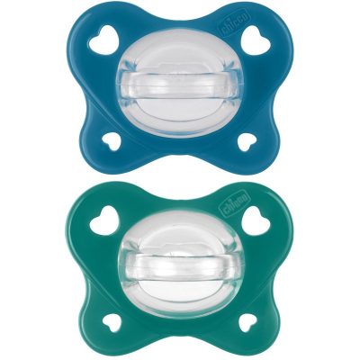 Chicco Dual Soft Succhietto Azzurro 16-36 mesi - 2 pezzoi