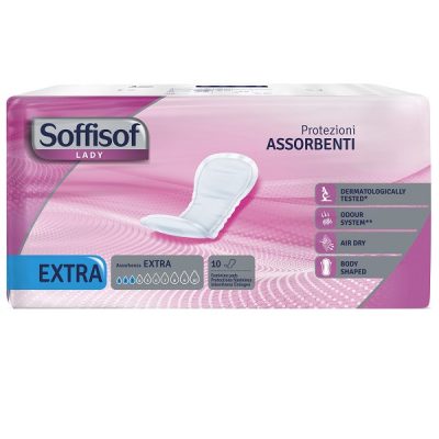 PANNOLONE PER INCONTINENZA SAGOMATO SOFFISOF LADY EXTRA 10 PEZZI