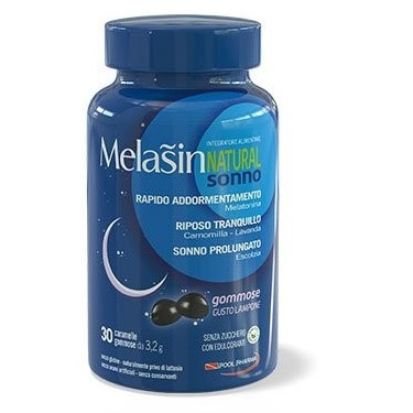 Melasin Natural Sonno 1mg 30 Caramelle Gommose Gusto Lampone