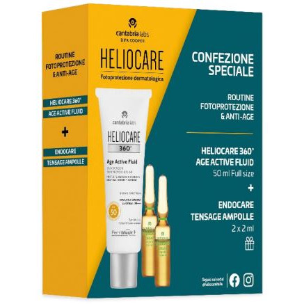 Heliocare 360 Age Active 50 ml + Endocare Tensage 2 fiale