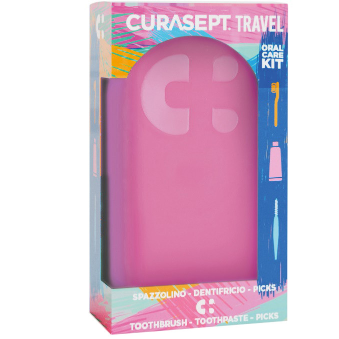 CURASEPT TRAVEL FUXIA 1 SPAZZOLINO + 1 DENTIFRICIO 20 ML + 3PICKS