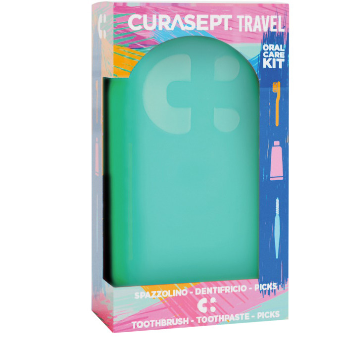 CURASEPT TRAVEL VERDE 1 SPAZZOLINO + 1 DENTIFRICIO 20 ML + 3PICKS