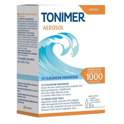 TONIMER AEROSOL 1000MOSM/KG 18 FLACONCINI MONODOSE DA 3 ML