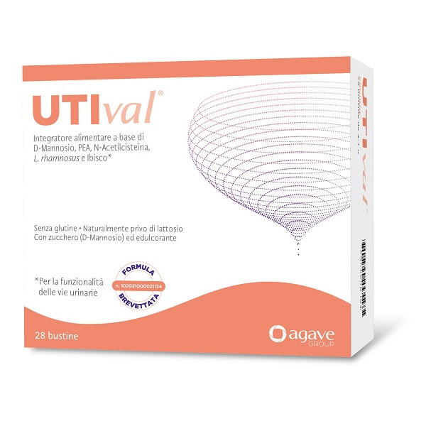 UTIVAL 28 BUSTINE NATURALMENTE PRIVO DI LATTOSIO CON ZUCCHERO D-MANNOSIO ED EDULCORANTE FORMULA BREVETTATA N. 102021000021134