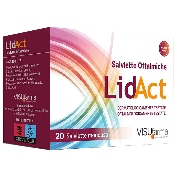 LIDACT SALVIETTE OFTALMICHE PERIOCULARI MONOUSO 20 PEZZI
