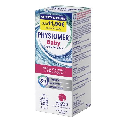 SPRAY NASALE PHYSIOMER BABY 115 ML TAGLIO PREZZO