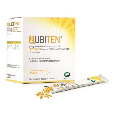 QUBITEN 20 STICK DI MINITABLET MASTICABILI A BASE DI UBIQSOME