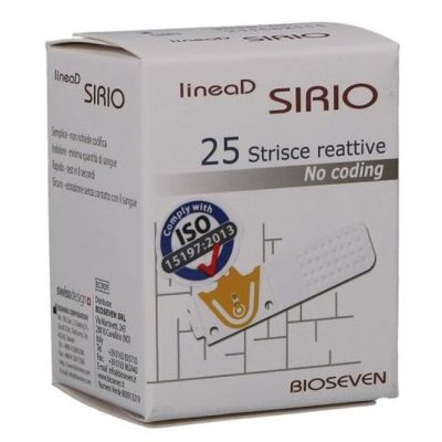STRISCE MISURAZIONE GLICEMIA LINEA D SIRIO 25 PEZZI