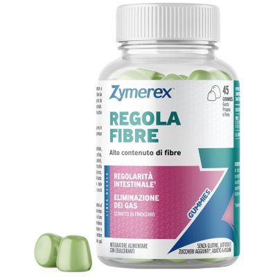ZYMEREX REGOLA FIBRE 45 GUMMIES GUSTO PRUGNA PERA CON EDULCORANTI SENZA ZUCCHERI SENZA GLUTINE SENZA LATTOSIO