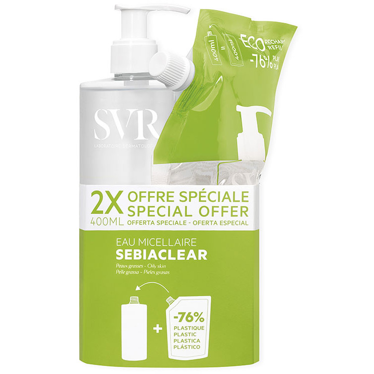 SEBIACLEAR EAU MICELLAIRE 400 ML + REFILL 400 ML
