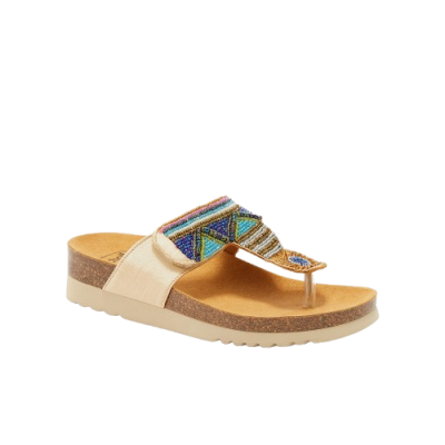 TANISHA TEXSAT W LIGHT GOLD/MULTI 40